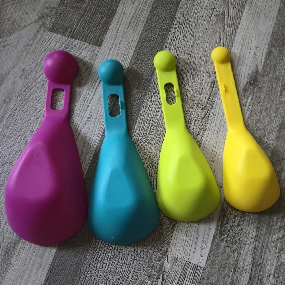 Core Kitchen Plastic Nesting Measuring Cups Spoons Set Scoops Multicolor Dual - Picture 3 of 8